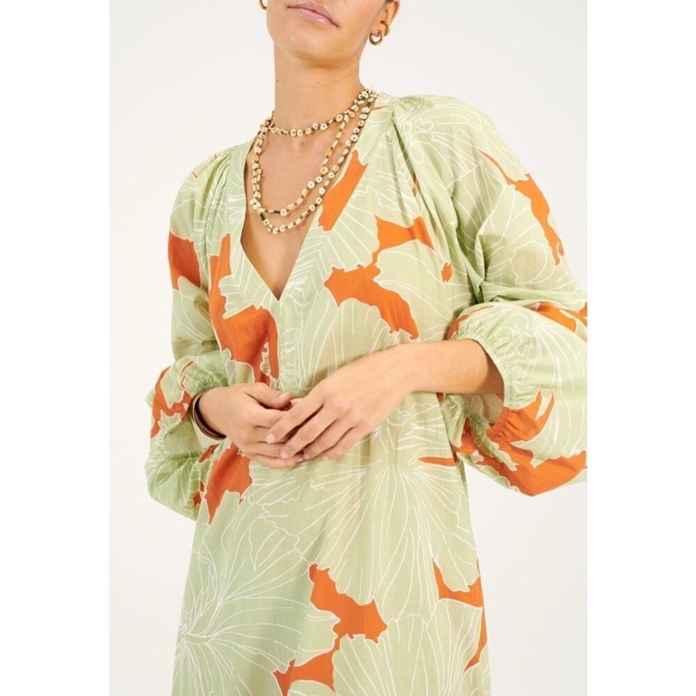 NWT  Eywasouls Malibu Kaftan, terracotta m/L $495 B15